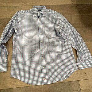 VINEYARD VINES MENS PURPLE AND BLUE PLAID LONG SLEEVE BUTTON UP SHIRT MEDIUM CLA